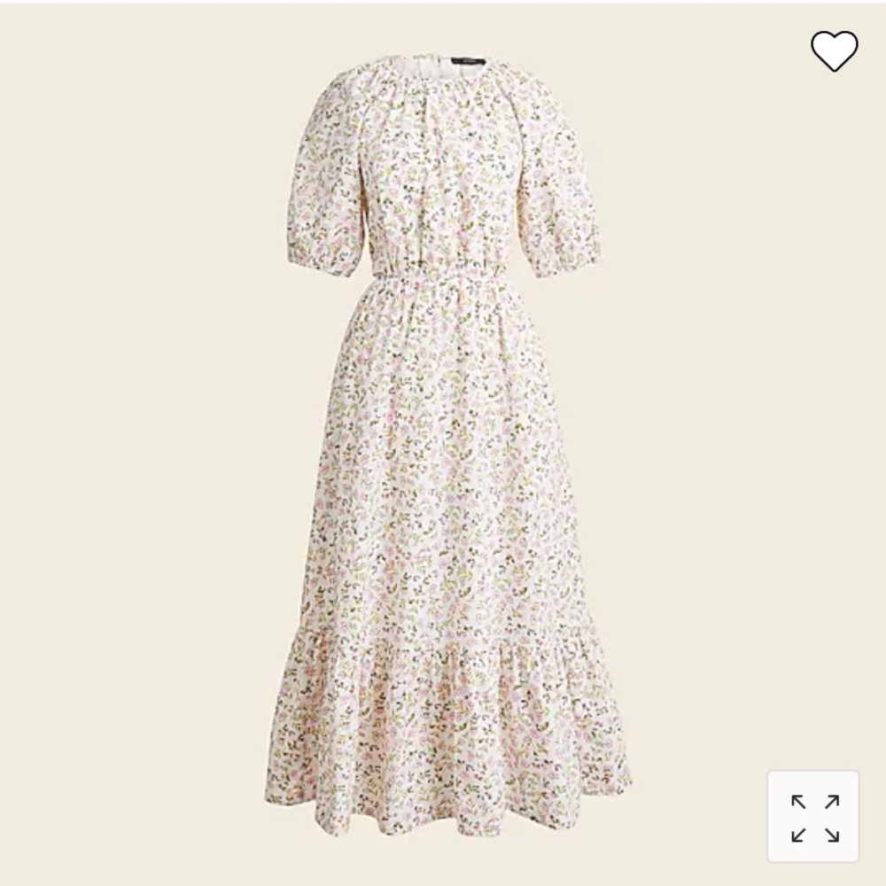NWT J.Crew Side-cutout Cotton Poplin Midi Dress in Meadow Floral 6  S